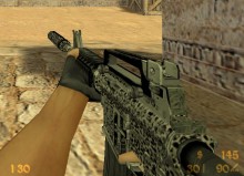 Модель леопардовой m4a1 для cs 1.6, можно сказать камуфляжной!